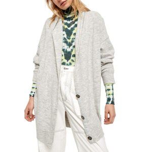 FREE PEOPLE NWT gray Wool Blend Long Car